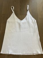 Weisses Rippen Top