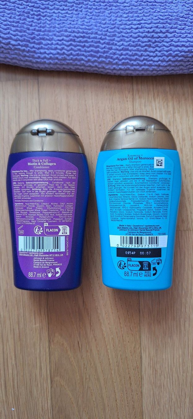 Prodotti per capelli: OGX, shampoing + conditioner (2x88,7ml) – Nuovo e nell'imballaggio originale da Lussery-Villars venduto da pousinete02 2