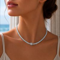 Blautopas Topas Würfel Kette Collier Halsschmuck 41 cm NEU