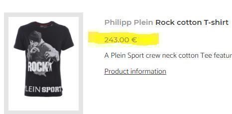 plein sport rocky t shirt