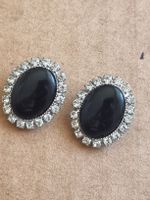 Elegante Ohrclips mit schwarzen Onyx 