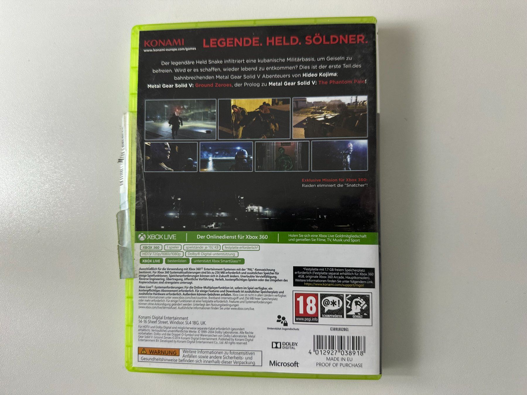 Microsoft Giochi: Metal Gear Solid: Ground Zeroes, Xbox 360 – Usato da Couvet venduto da Aura_aura 2
