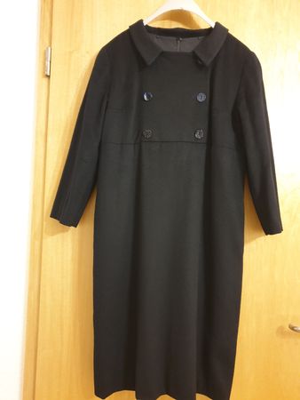 Robe d'hiver/mi-saison, 40, noire, doublée, cachemire