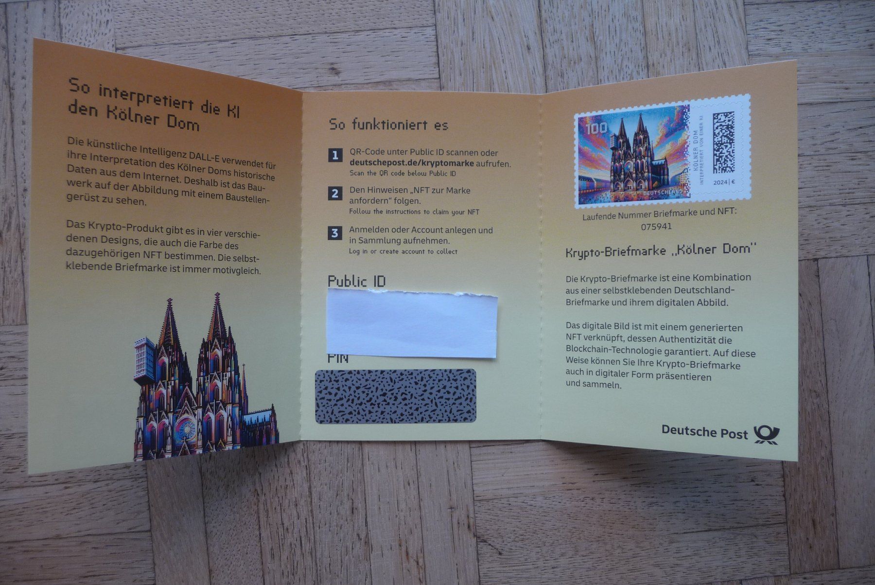 Tutti i francobolli: BRD Krypto-Briefmarken Kölner Dom, 2024, 4er Pack neu – Nuovo e nell'imballaggio originale da Zürich venduto da Edje 9