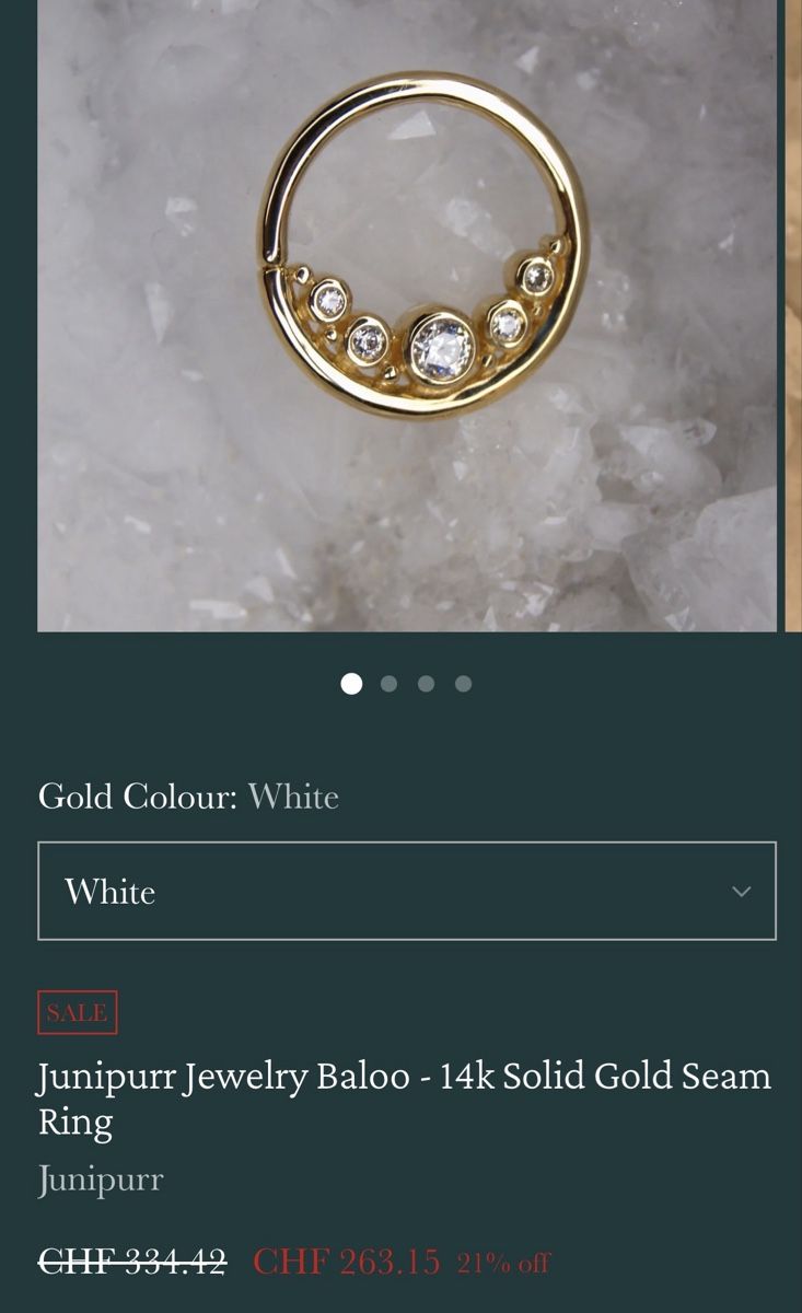 Gioielli per piercing: Junipurr piercing Baloo - or 14k – Usato da Morges venduto da melz_28 1