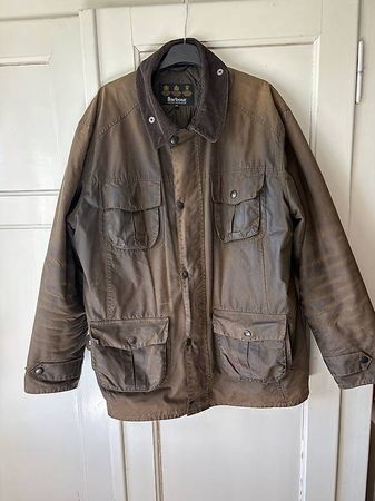 Barbour Border Wachsjacke, Herren XXL Vintage