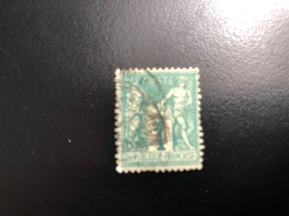 1 timbre oblitéré 1 cent no 61 France (D'occasion) à Charmey (Gruyère ...