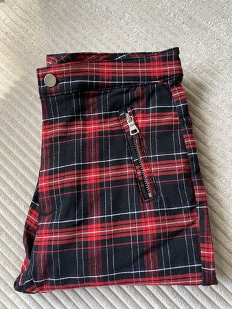 Tally Weijl Karierte Hose Rot Schwarz Stoffhose Pants Gr. 34