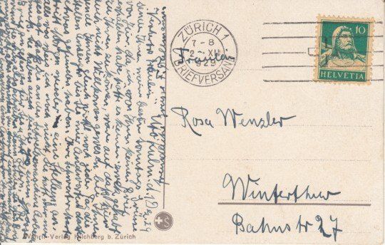 Ansichtskarten: Zürich Uetliberg, 1929 – Gebraucht aus Zuerich von OceanLinerPostcards 1