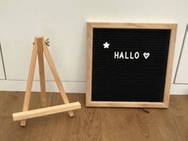 Buchstabentafel Filz inkl. Holzstaffelei