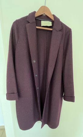 Harris Wharf London Wollmantel „Cocoon Coat“ Bordeaux