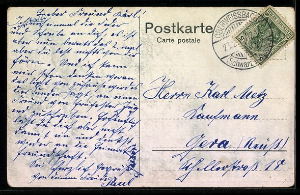 Cartoline postali: Reklame Continental-Pneumatic, Auto mit  – Usato da Berlin venduto da bartko-reher 1