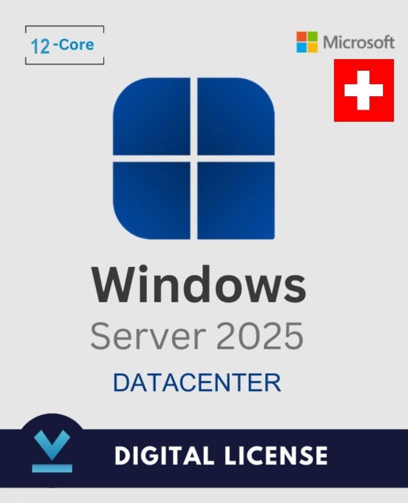 Software: Microsoft Windows Server 2025 Datacenter Lizenz Key 12 Core – Nuovo e nell'imballaggio originale da Rümlang venduto da Swiss_Flash_Deal