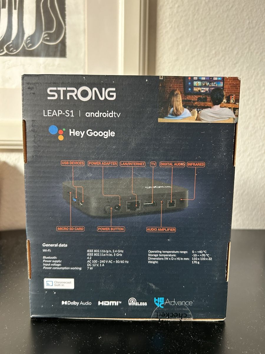 Multimediaplayer & Streamer: Strong Leap-S1 Android tv box 4K ultra HD – Neu und originalverpackt aus Aesch BL von  1