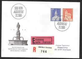 Exprès FDC Teilserie 421 + 423 ET 21.2.1966