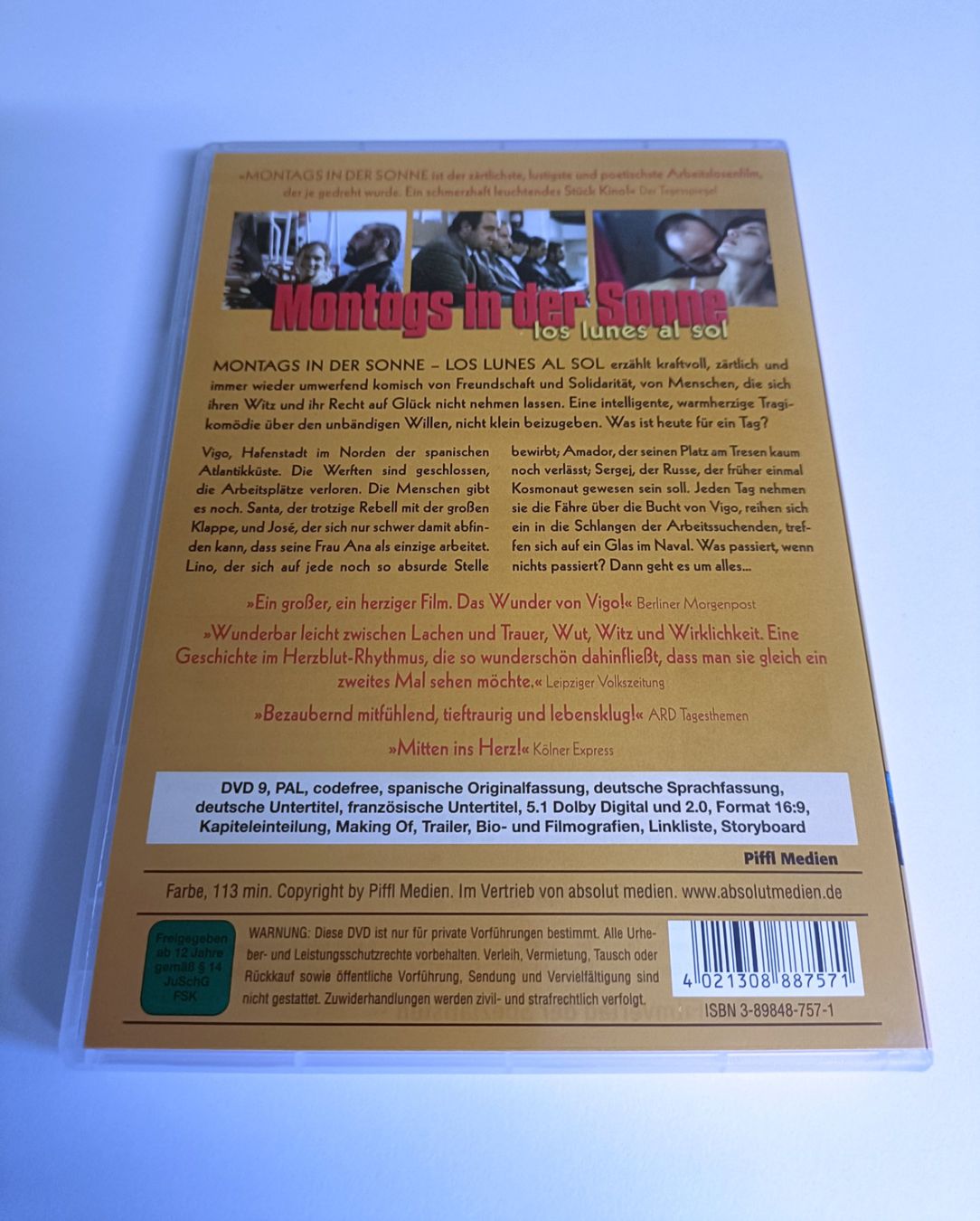Tutti i DVDs: Montags in der Sonne – Usato da Köniz venduto da Movieportal007 1