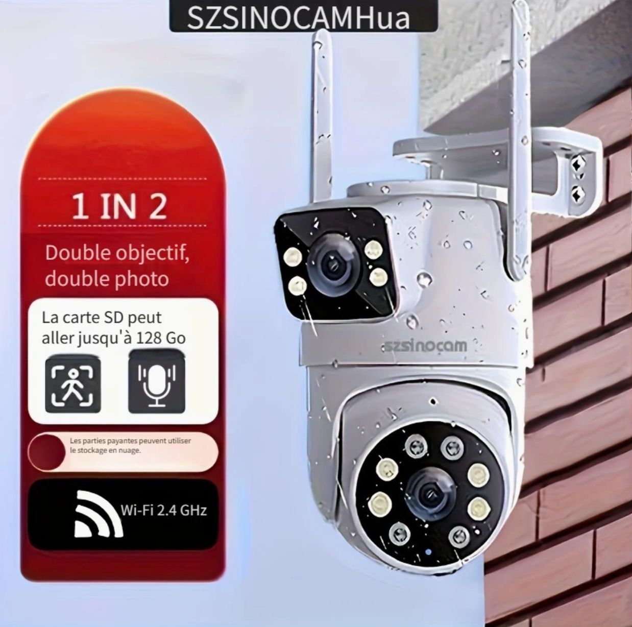 Videocamere: Caméra de sécurité avec double objectif – Nuovo e nell'imballaggio originale da Marly venduto da gol_7sfs