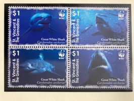 St.Vincent Grenadinen 2006 Satz WWF Weisser Hai postfrisch