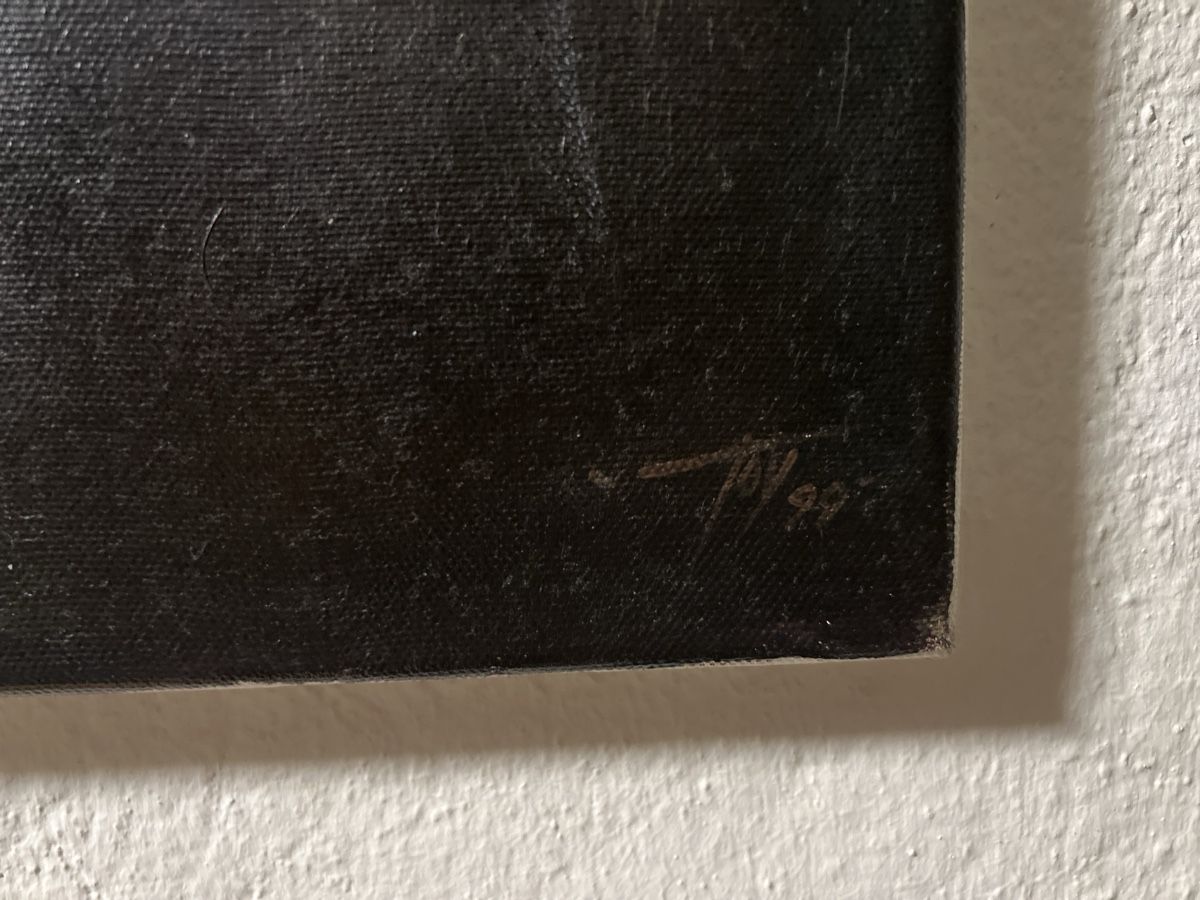 Gemälde: "Frosch in Blüte" signiert – Gebraucht aus Glarus von KunstWerkEr-LS87 2