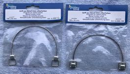 GRIFFE AUS METALL KLEIN SILBERFARBEN NEU & ORIGINALVERPACKT