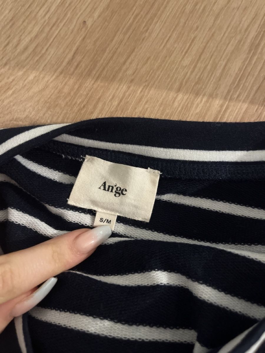 T-Shirts: T-Shirt bleu et blanc ANGE – Gebraucht aus Le Locle von Mayd_h 2