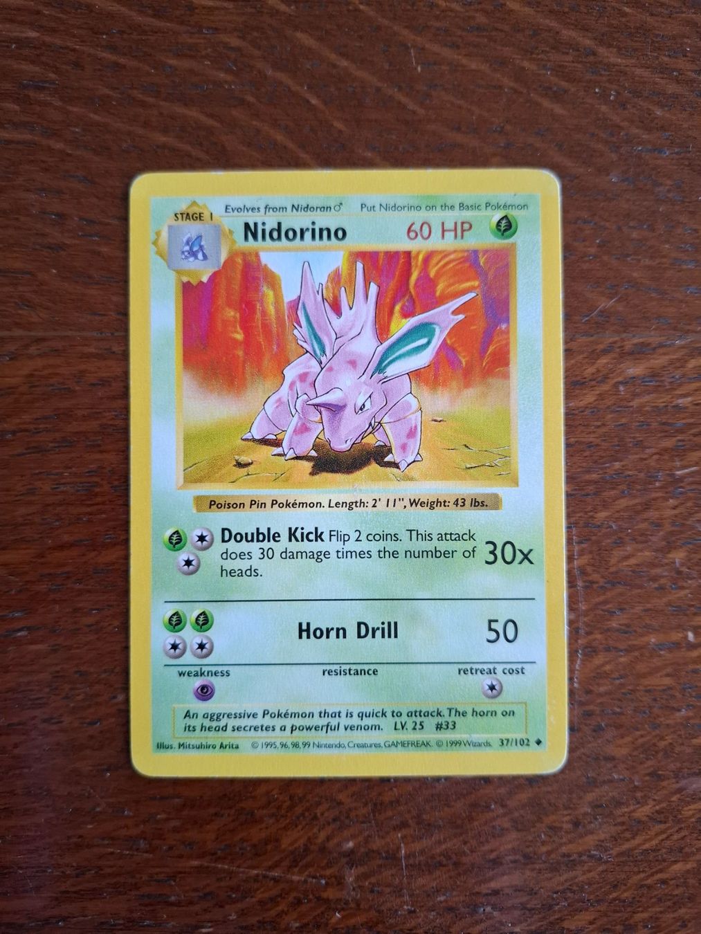 Pokémon Carte collezionabili: Pokemon Nidorino Base Set Shadowless 37/102 – Usato da Giornico venduto da ale_lc8k