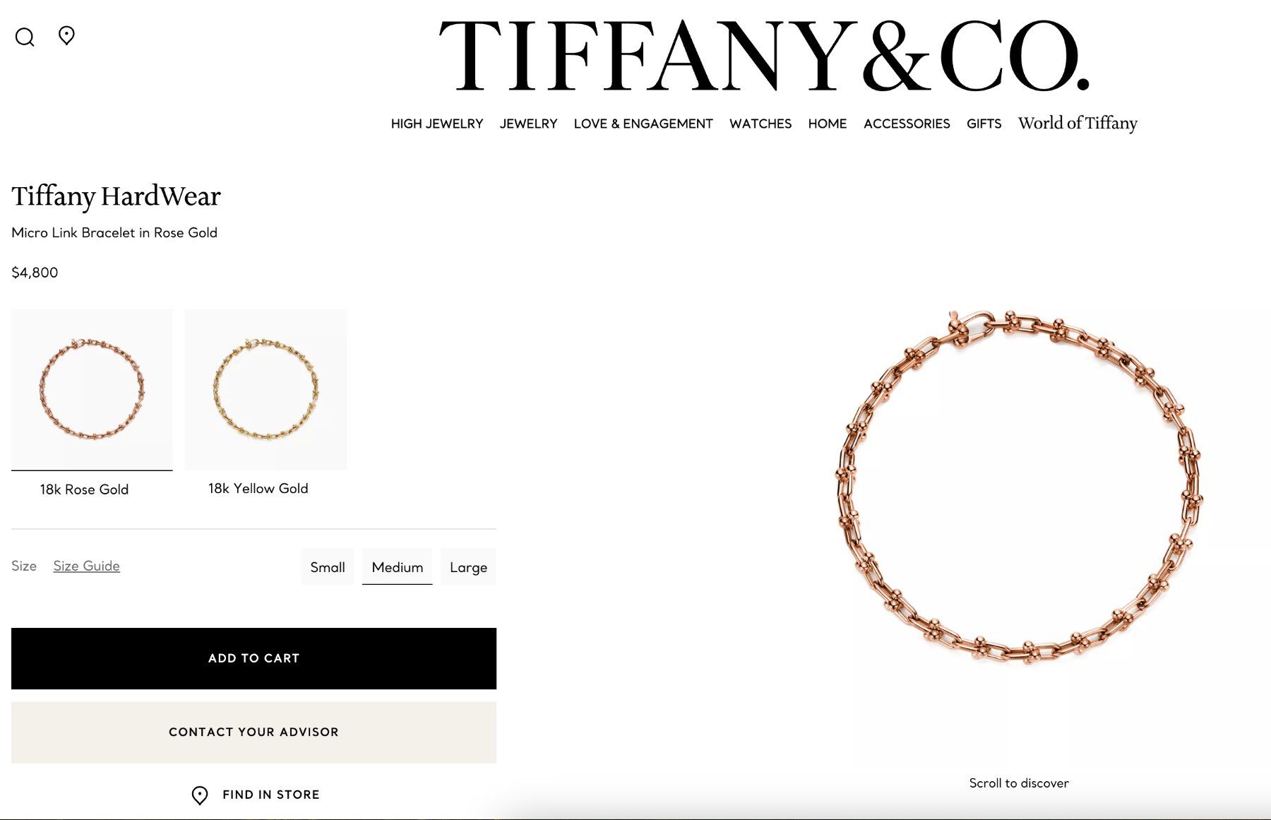 Tiffany & Co. Armbänder & -reifen: Tiffany 18K Hardware Micro Link Bracelet - Rose Gold – Gebraucht aus Zürich von cyokopie915 2