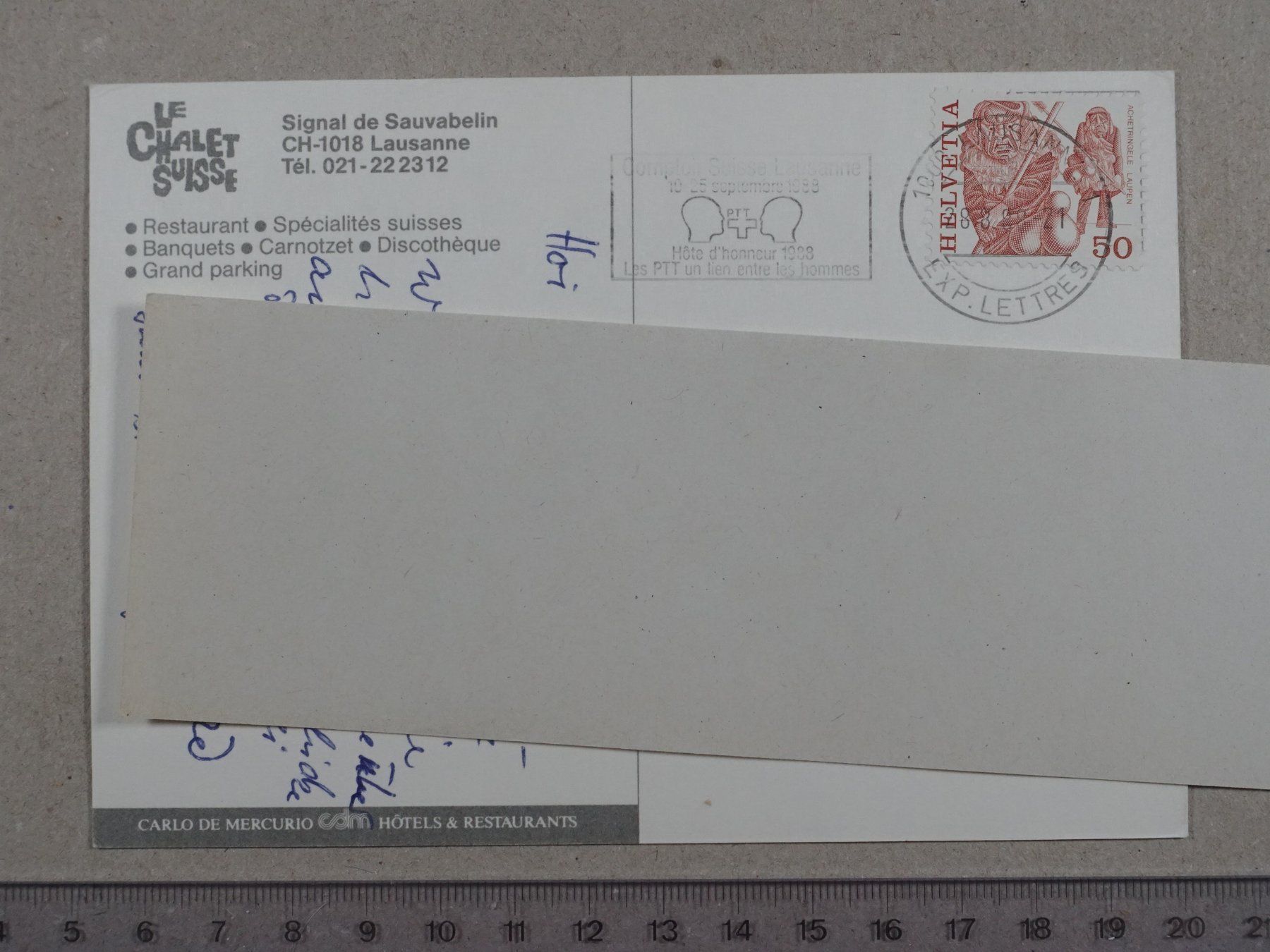 Cartoline postali: Lausanne, Le Chalet Suisse – Usato da Lenzburg venduto da fh1 1