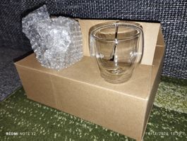 6x Double-Walled Glass Mug 80mL