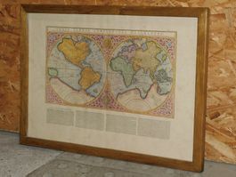 Orbis Terrae Compendiosa Descriptio Weltkarte Selten