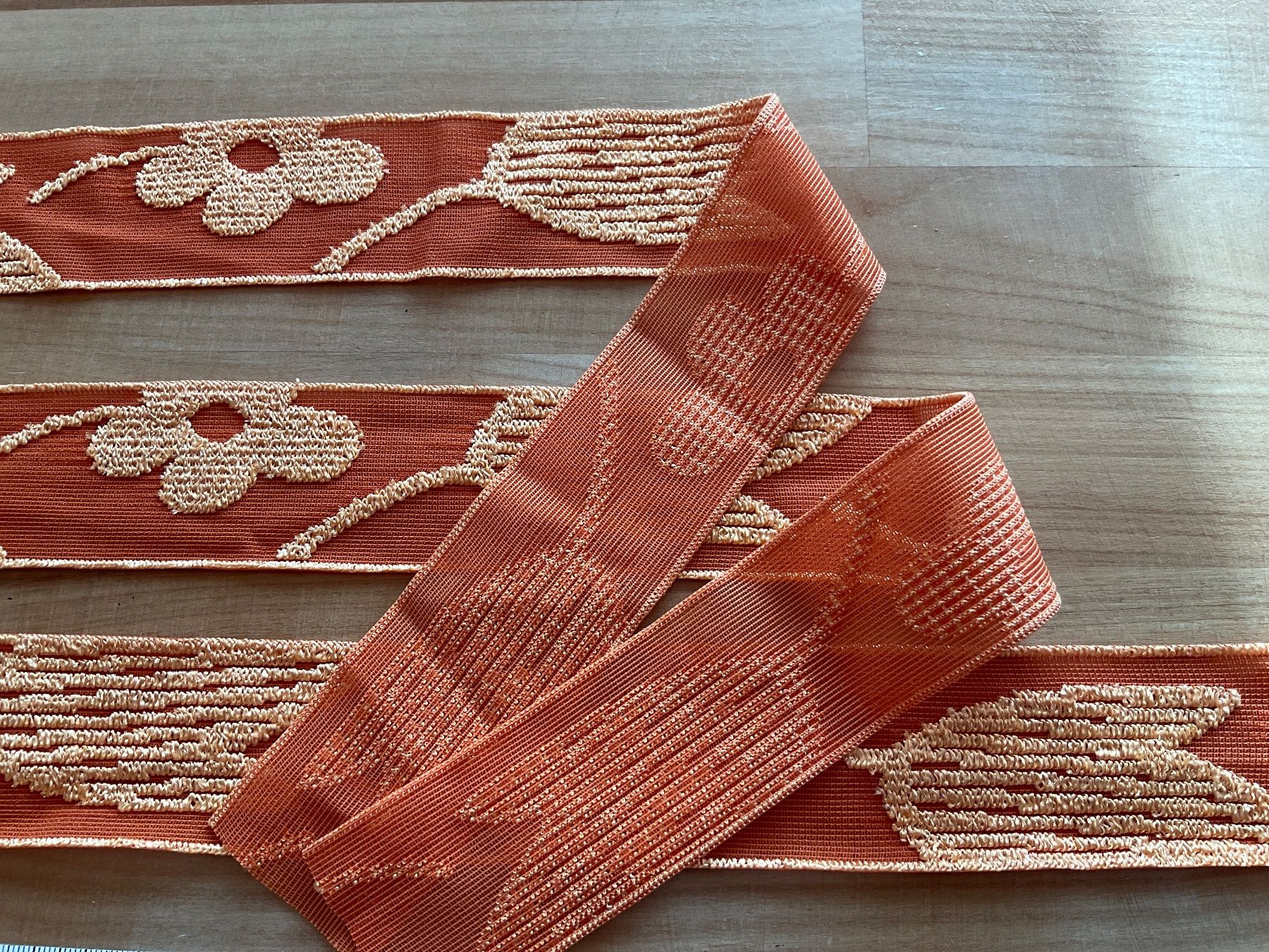 Tessuti: Textil Band 4 er Set / Orange – Usato da Rümlang venduto da euqinom16 5