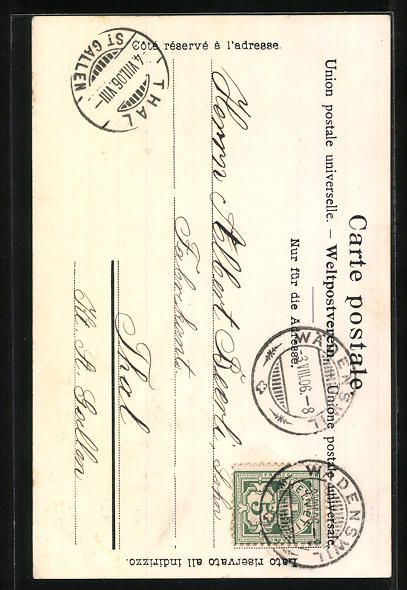 Cartoline postali: AK Wädenswil, Reformierte Kirche, 1906 – Usato da Berlin venduto da bartko-reher 1
