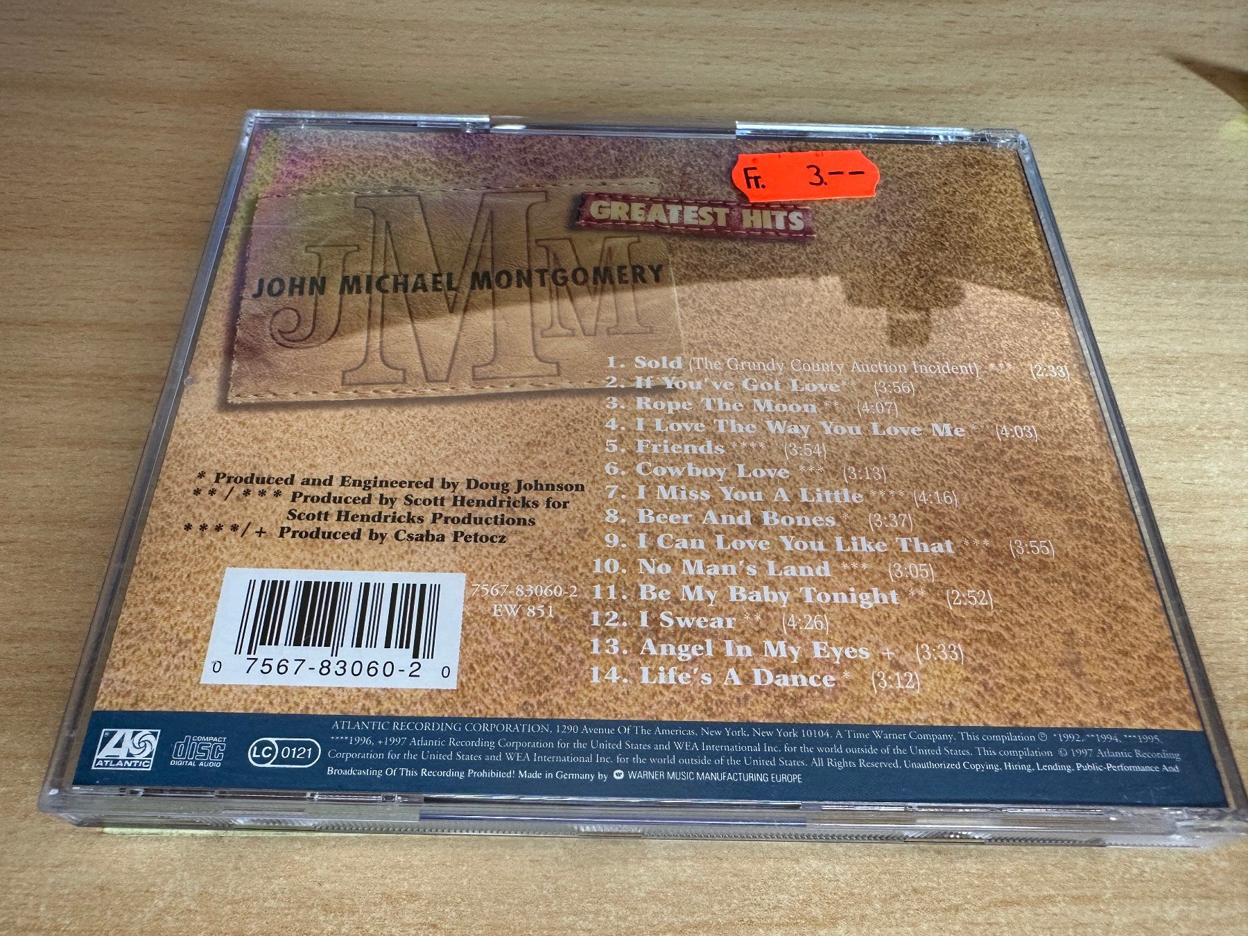 CD: F6 John Michael Montgomery – Greatest Hits – Usato da Rikon im Tösstal venduto da Alpenmutz 1