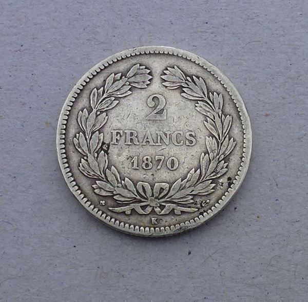 Tutti le monete: Frankreich ++ 2.- Francs 1870 K – Usato da Walkringen venduto da Casablanca777
