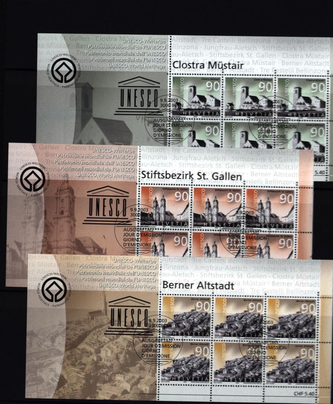 Tutti i francobolli: Bogen/Kleinbogen CH 10 Stk. (Q306) – Usato da Seuzach venduto da Harri19 1