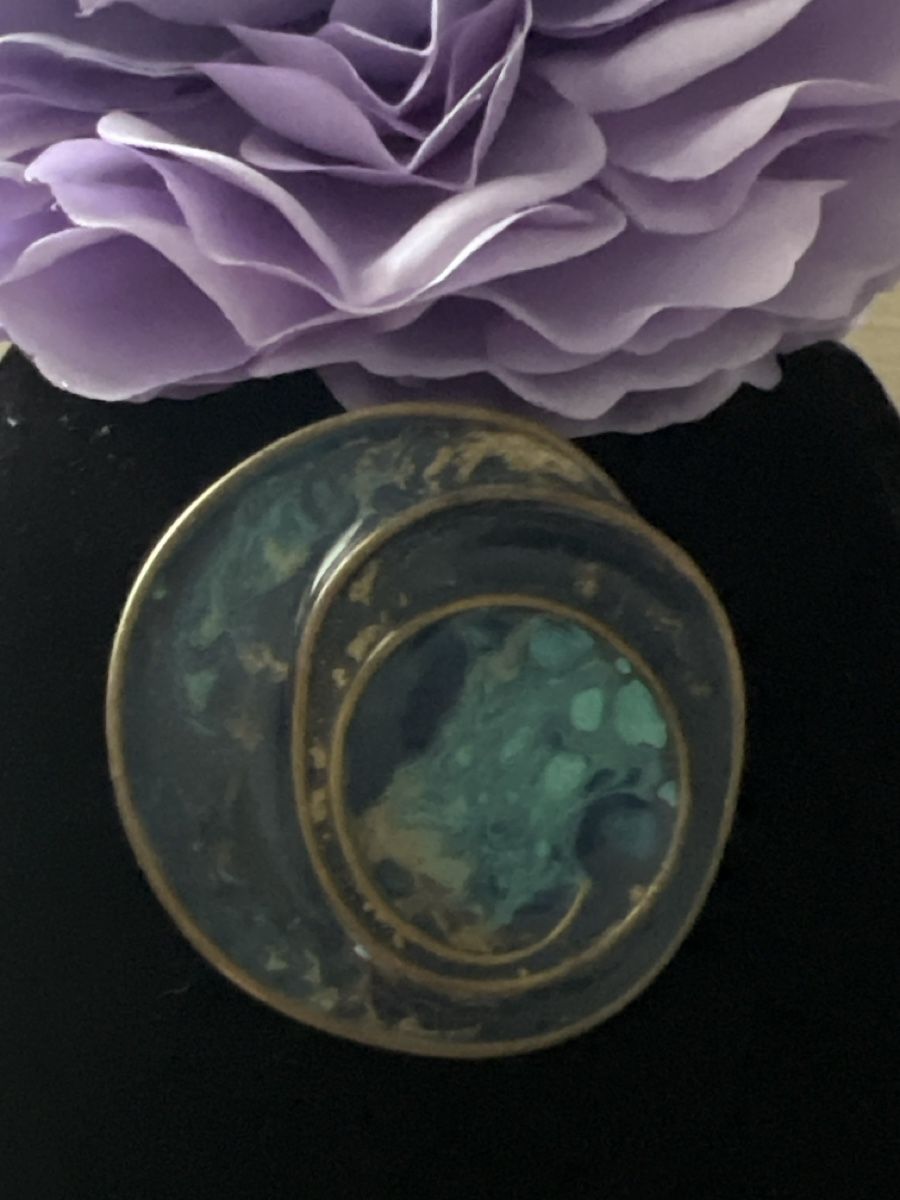 Spille & Fermagli: Vintage Brosche Türkis & Gold - einzigartig – Usato da Seon venduto da Sunny-Schmuck78 1