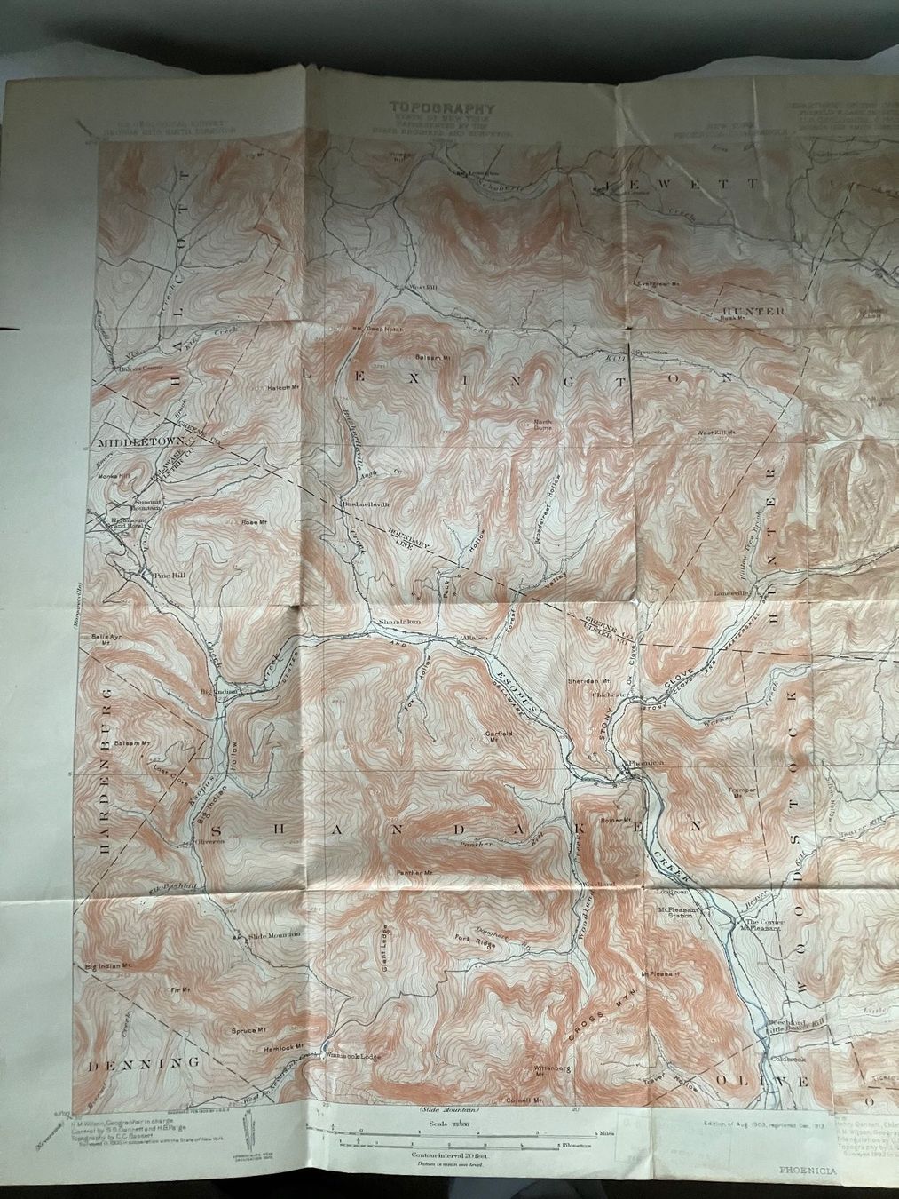 Landkarten & Atlanten: Topography State of New York – Gebraucht aus ZUERICH von Carolus1 2
