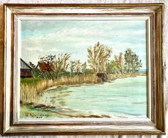 William Röthlisberger, Grosses Ölgemälde, Lac de Neuchâtel