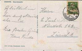 Karte Disentis (Generalansicht 1923)