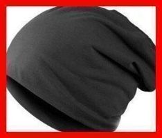 Beanie Mütze Kappe SCHWARZ Black Winterkappe Hut dünn Cap