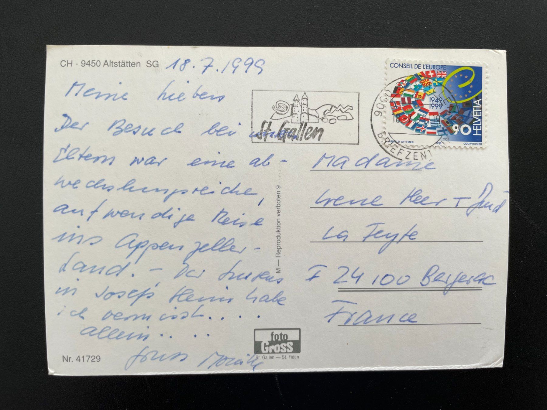 Cartoline postali: AK SG Altstätten im Rheintal – Usato da Thal venduto da Danny82 1
