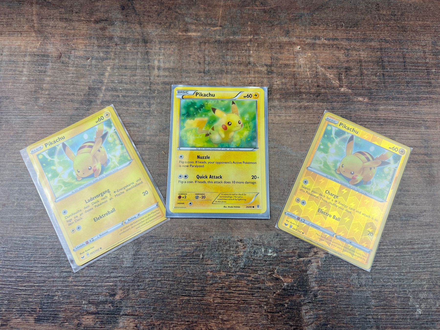 Pokémon Sammelbilder & Trading cards: Pokemon Pikachu Karten Reversholo – Gebraucht aus Hallau von R.R.91