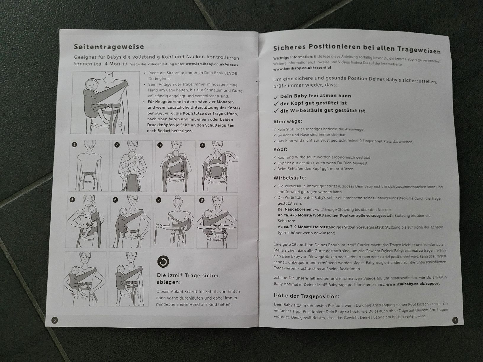 Porte-bébés ventraux & dorsaux: IZMI Babytrage - Versand möglich – Neuf (Voir description) à Matzendorf par hauli2 4
