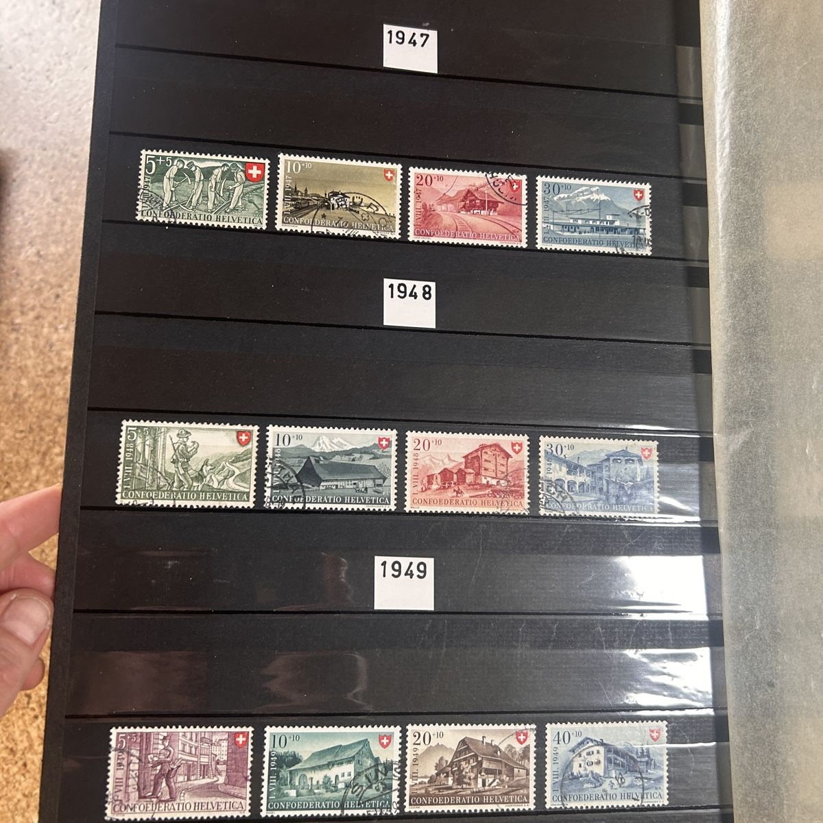 Tutti i francobolli: Briefamrken schweiz ab 1938-1974 – Usato da Basel venduto da bellespirit 1