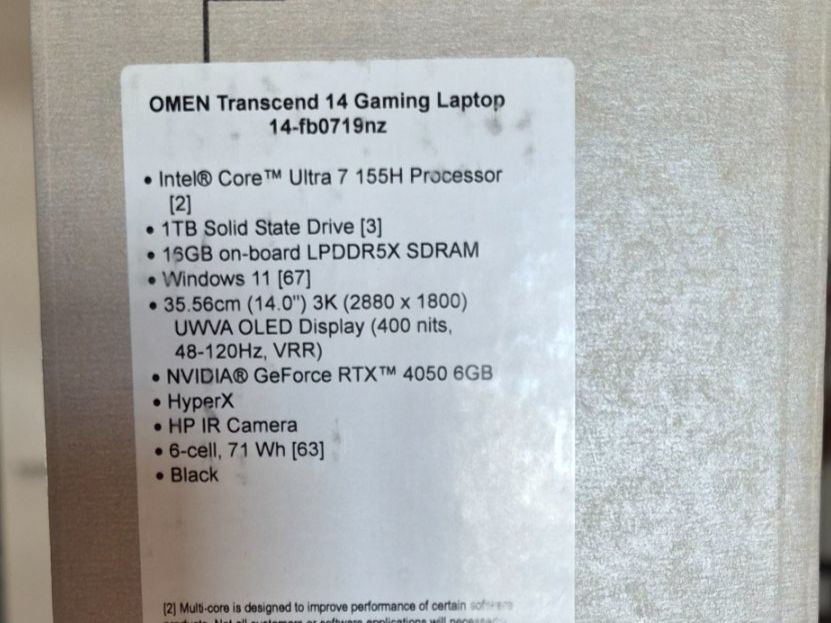 Hewlett Packard Notebook: OMEN Transcend-Laptop 14-fb0719nz – Usato da Aeugst am Albis venduto da Cariboo75 7