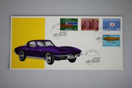 Philatelie Karte 1975 Genf Autosalon Schweiz Stempel #13