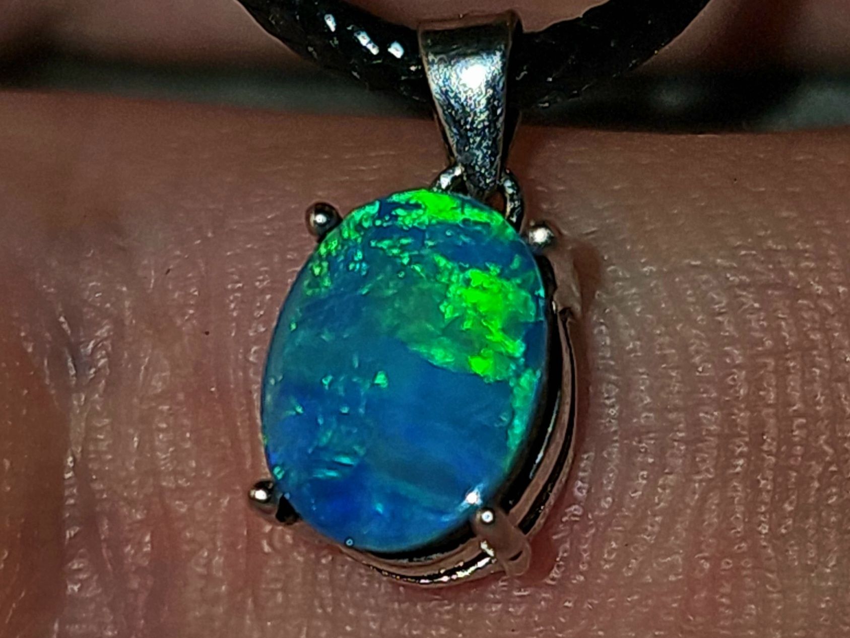 Pietre preziose: Australischer Opal Silber Anhänger – Nuovo e nell'imballaggio originale da Uerkheim venduto da Winwinner 6