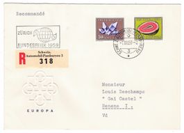 Lettre R. de Zürich BPA A826 pour Renens le 1.VIII.59