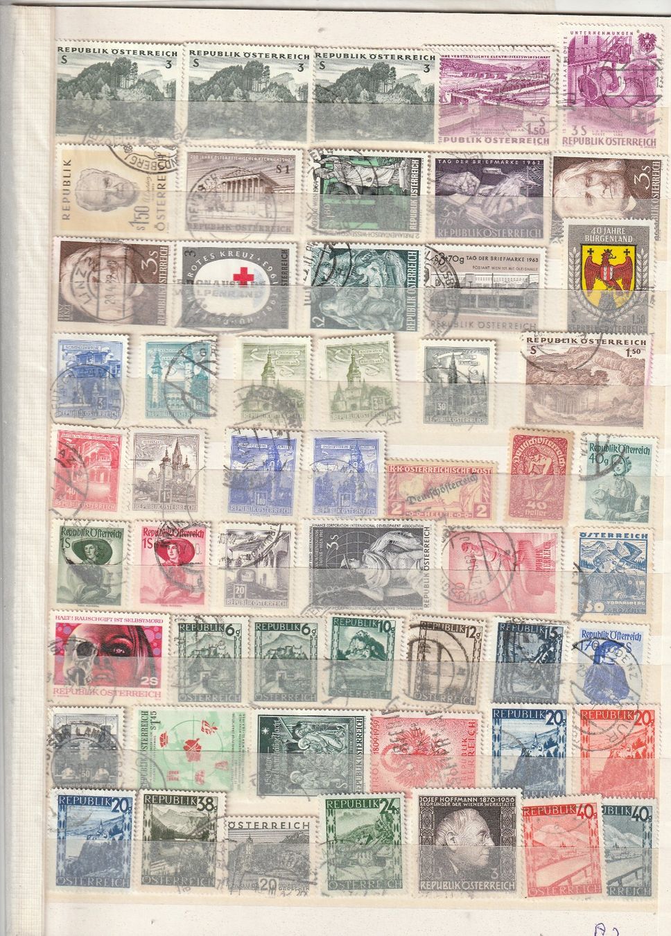 Alle Briefmarken: Briefmarken Lot  Oestereich – Gebraucht aus Rupperswil von Ema10 2