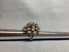 NEU kunstvoller Ring Edelstahl vergoldet mit CZ